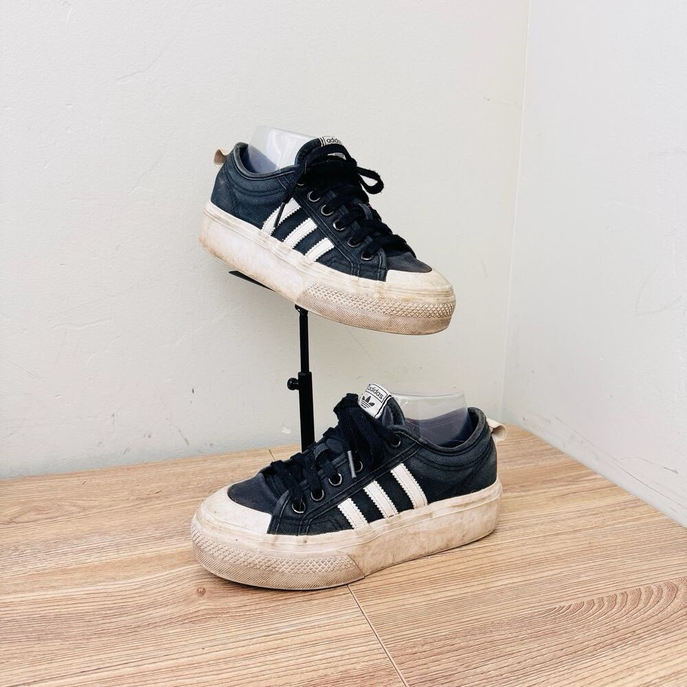 Adidas Nissa Platform Black And White Sneakers Men’s Size 6.5